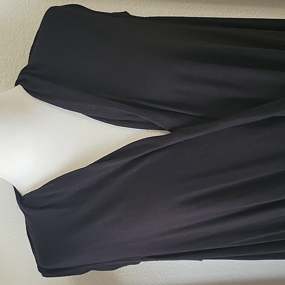 Anthropologie Akemi + Kin black sleeveless drape front blouse women's size small - Picture 4 of 13